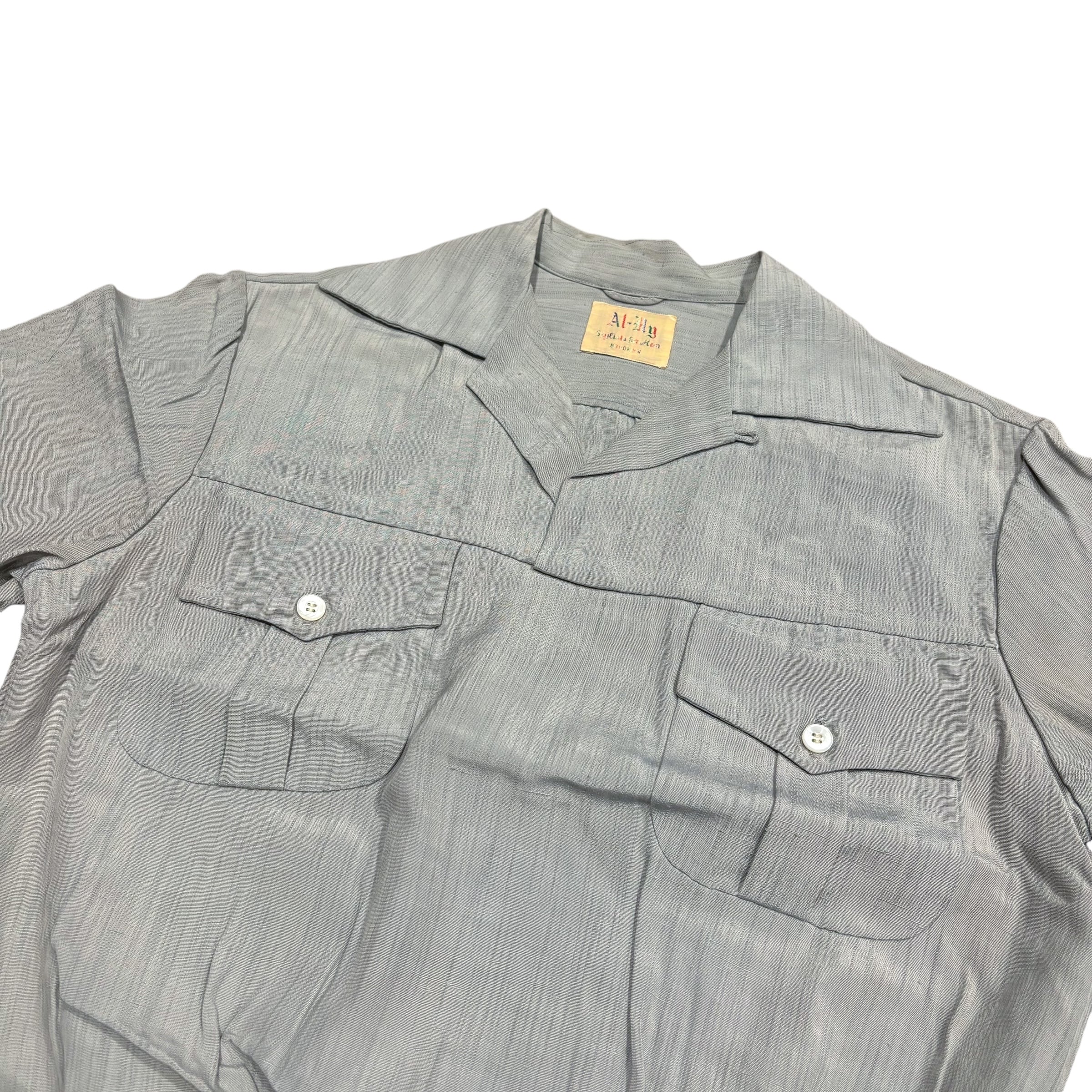 50's AL-HY Rayon Gabardine Pullover Shirt S / レーヨン プル 50's AL-HY Rayon Gabardine Pullover Shirt S / レーヨン プル