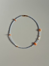 Coral Blue Beads Necklace［BZN42］