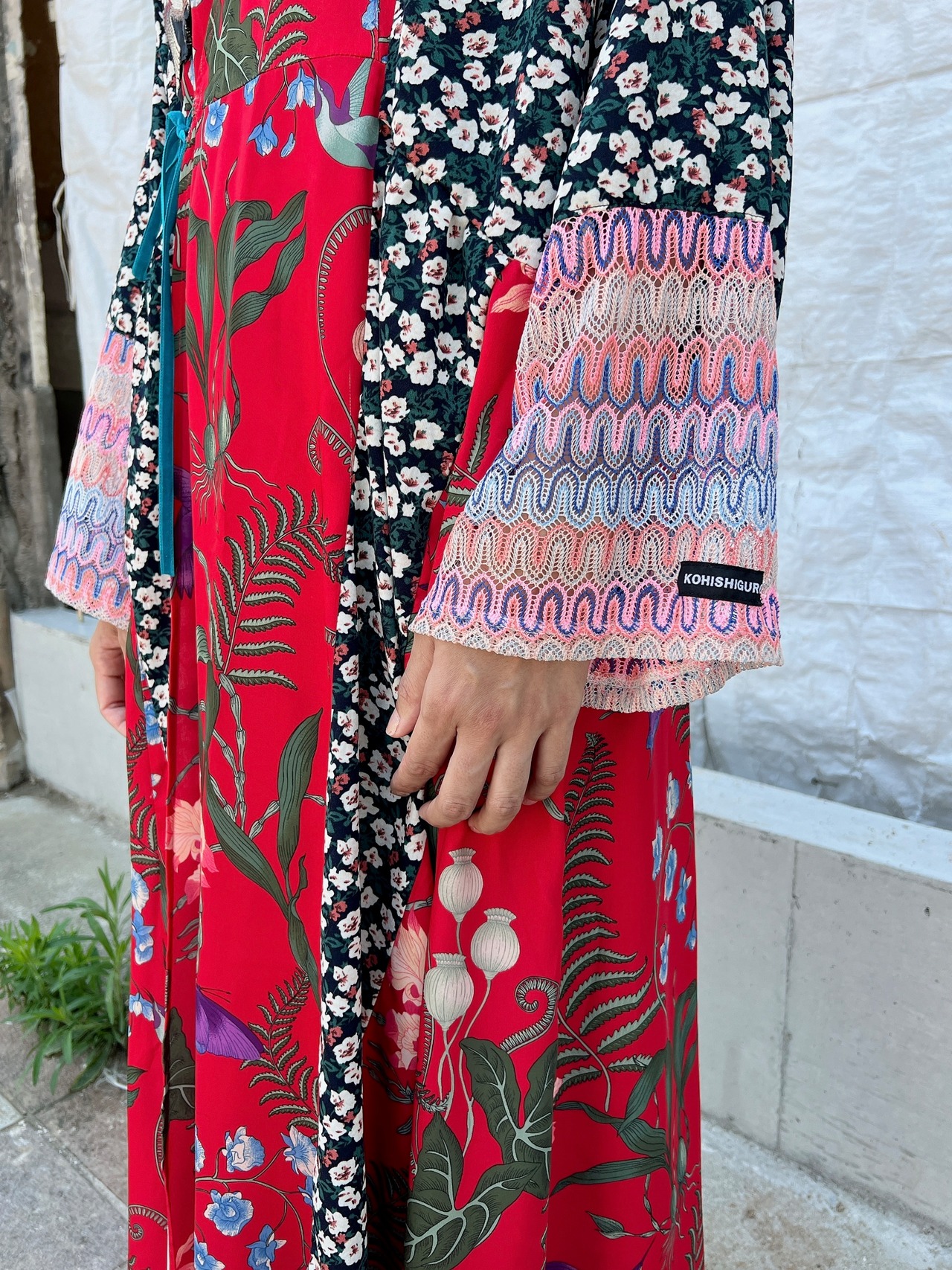 【KOH ISHIGURO】Floral and embroidery docking "haori" - 5