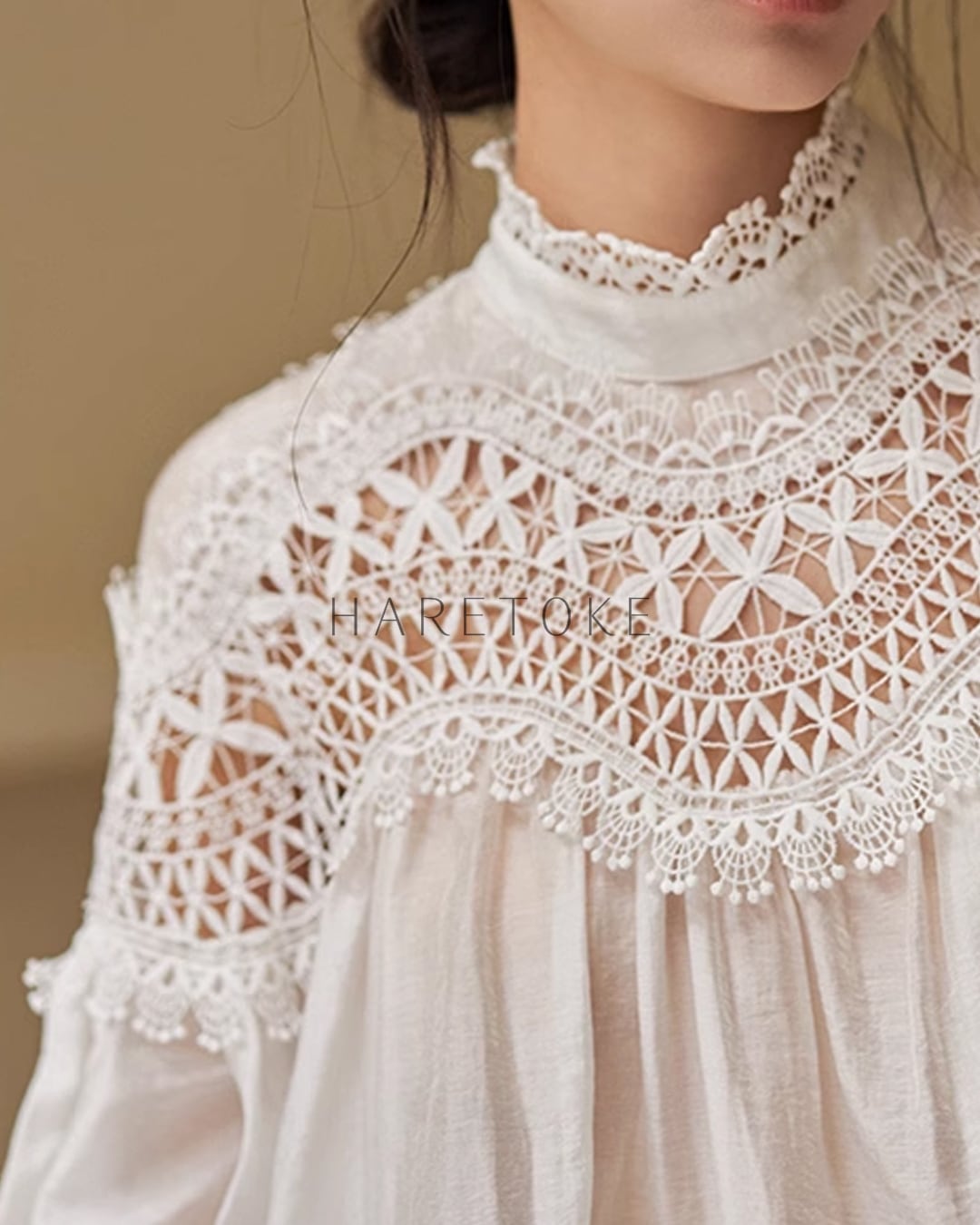 刺繍レースシャツ BL210711 | ハレトケ HARETOKE