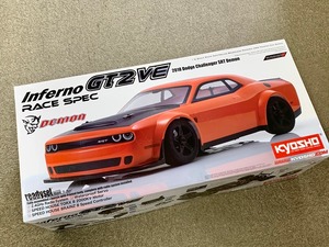 京商 インファーノGT2 VE RACE SPEC 2018 ダッジ チャレンジャー SRT Demon ゴーマンゴー KT-331P付 1/8 EP 4WD レディセット 34107