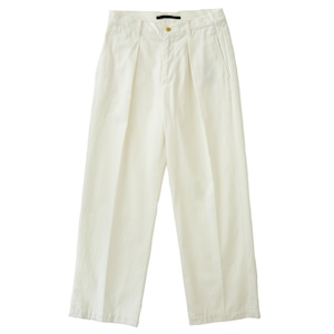 【WOMEN'S】CTTN CHINO TUCK PANTS / コットンチノタックパンツ (WHITE)