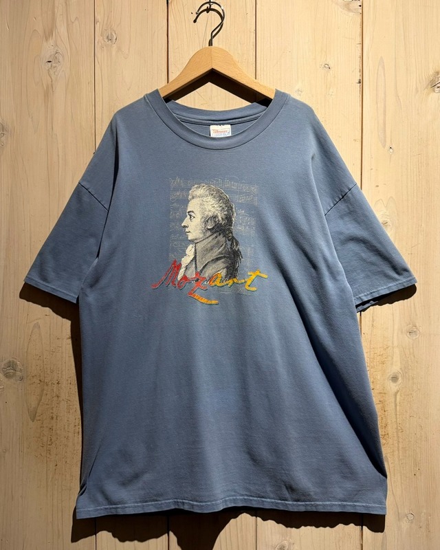 【a.k.a.C.a.k.a vintage】90's" "Woodstock Mozart Festival" Print Design Vintage Loose T-Shirt