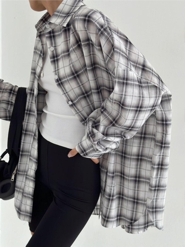 Oversized Check Shirt