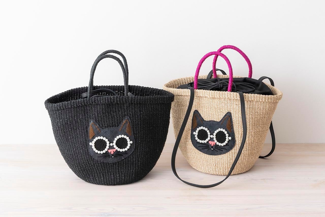 アジョリー かごトートバッグ「CAT/DOG」大〈各2色〉 | 中村江里子 アジョリー かごトートバッグ「CAT/DOG」大〈各2色〉 | 中村江里子