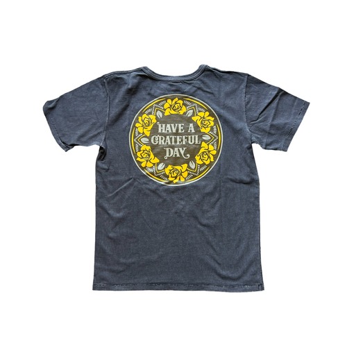 HAVE A GRATEFUL DAY # T-Shirt Doily Logo Black/Brown