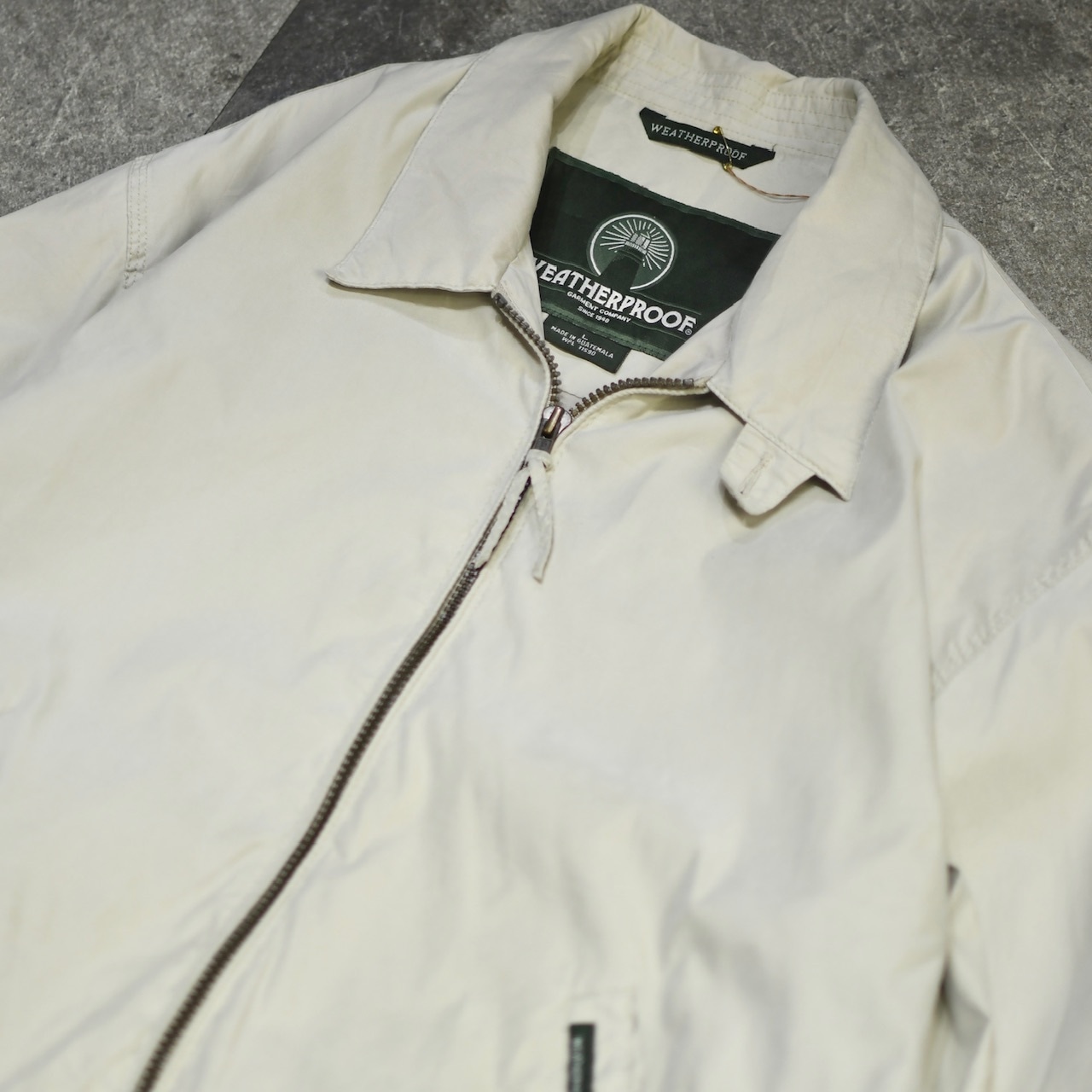 weatherproof smooth blouson ivory