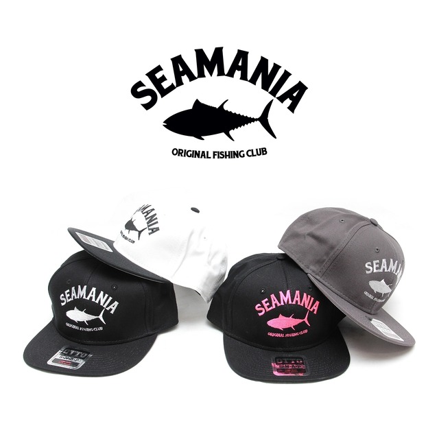 【Seamania】アーチロゴ刺繍フラットバイザーCAP