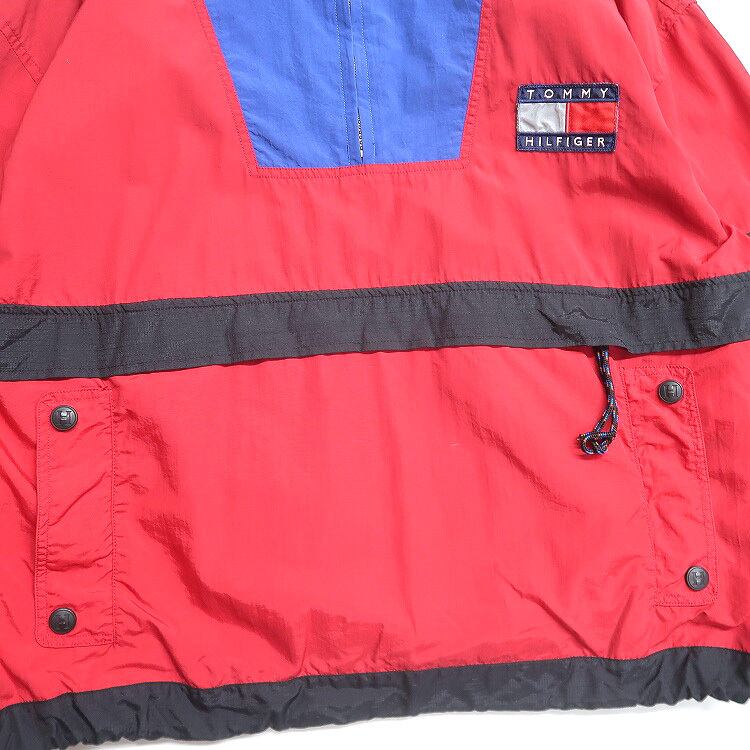 古着 90年代 TOMMY トミー ヒルフィガー ナイロン アノラックパーカー