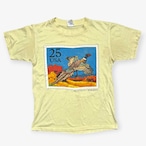 90s|USPS|切手モチーフ プリントTシャツ|25¢ PHEASANT 野鳥 グラフィック USA製|B
