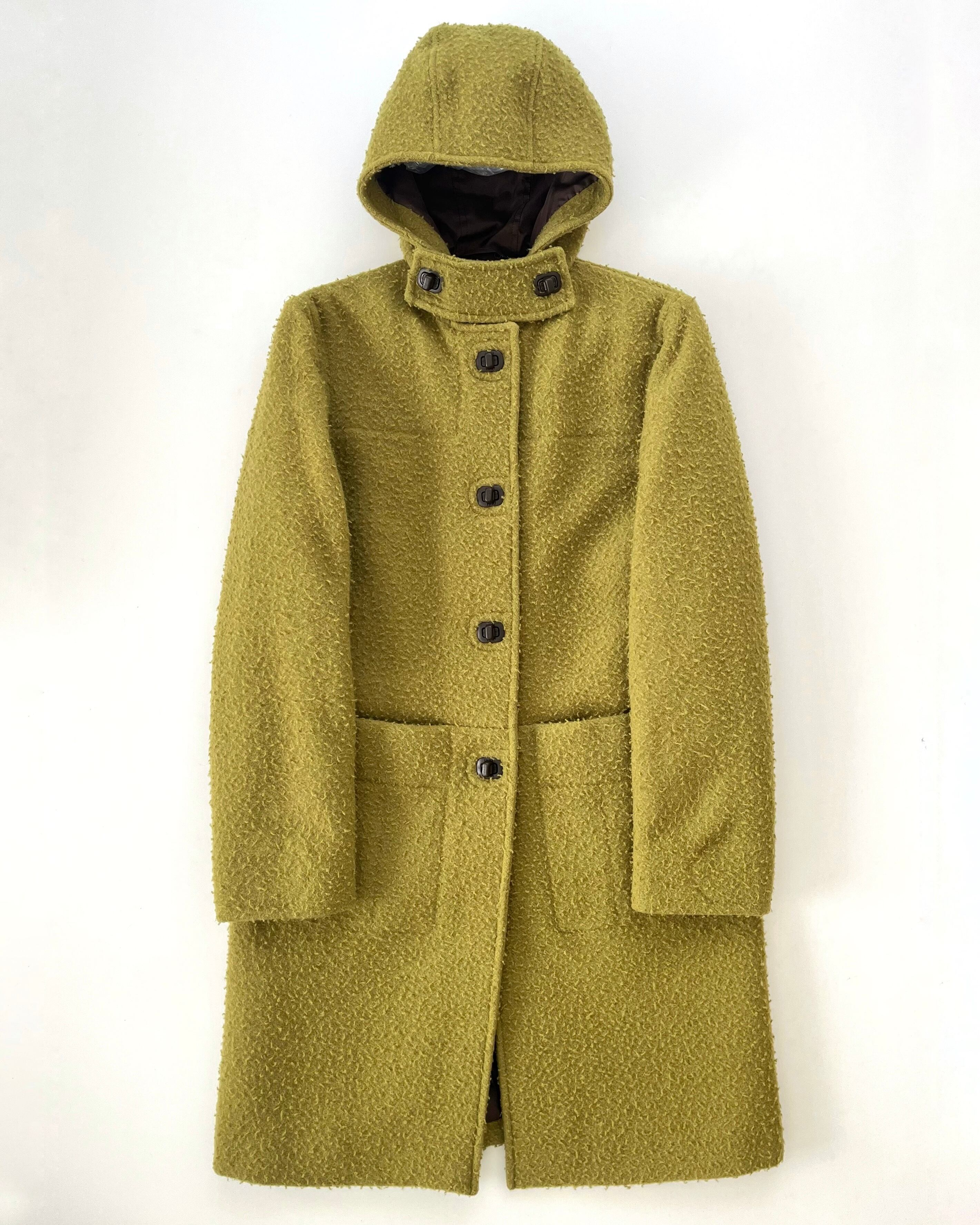 MIU MIU FW1999 Fuzzy Wool Duffle Coat | GREY