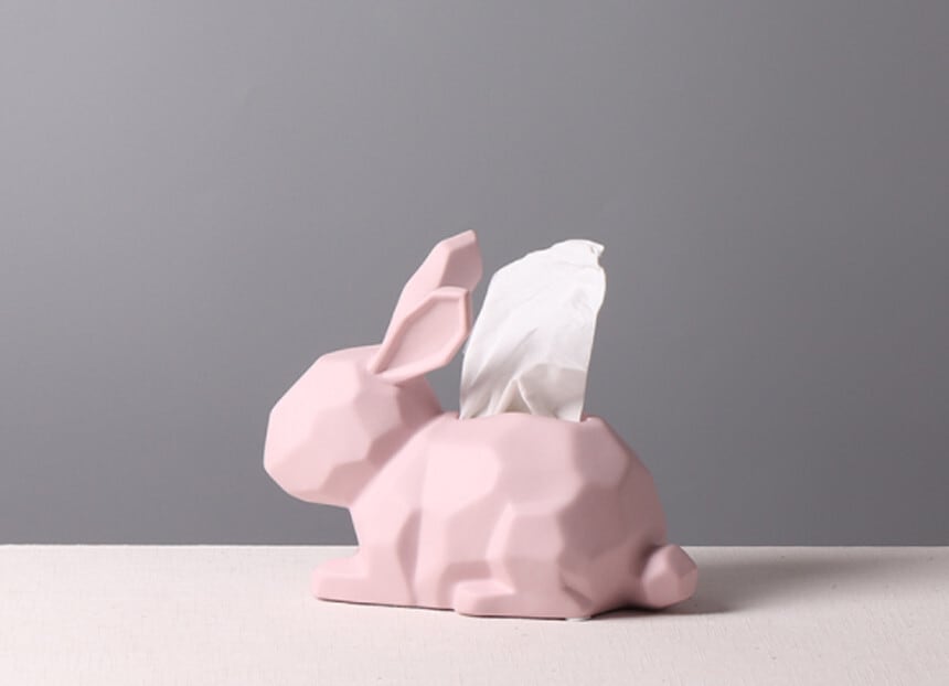 ceramic rabbit tissue case / セラミック ラビット ティッシュ ケース