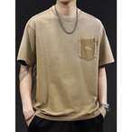 Damage-Processed Crew Neck Short Sleeve T-Shirt ◇2color H0448