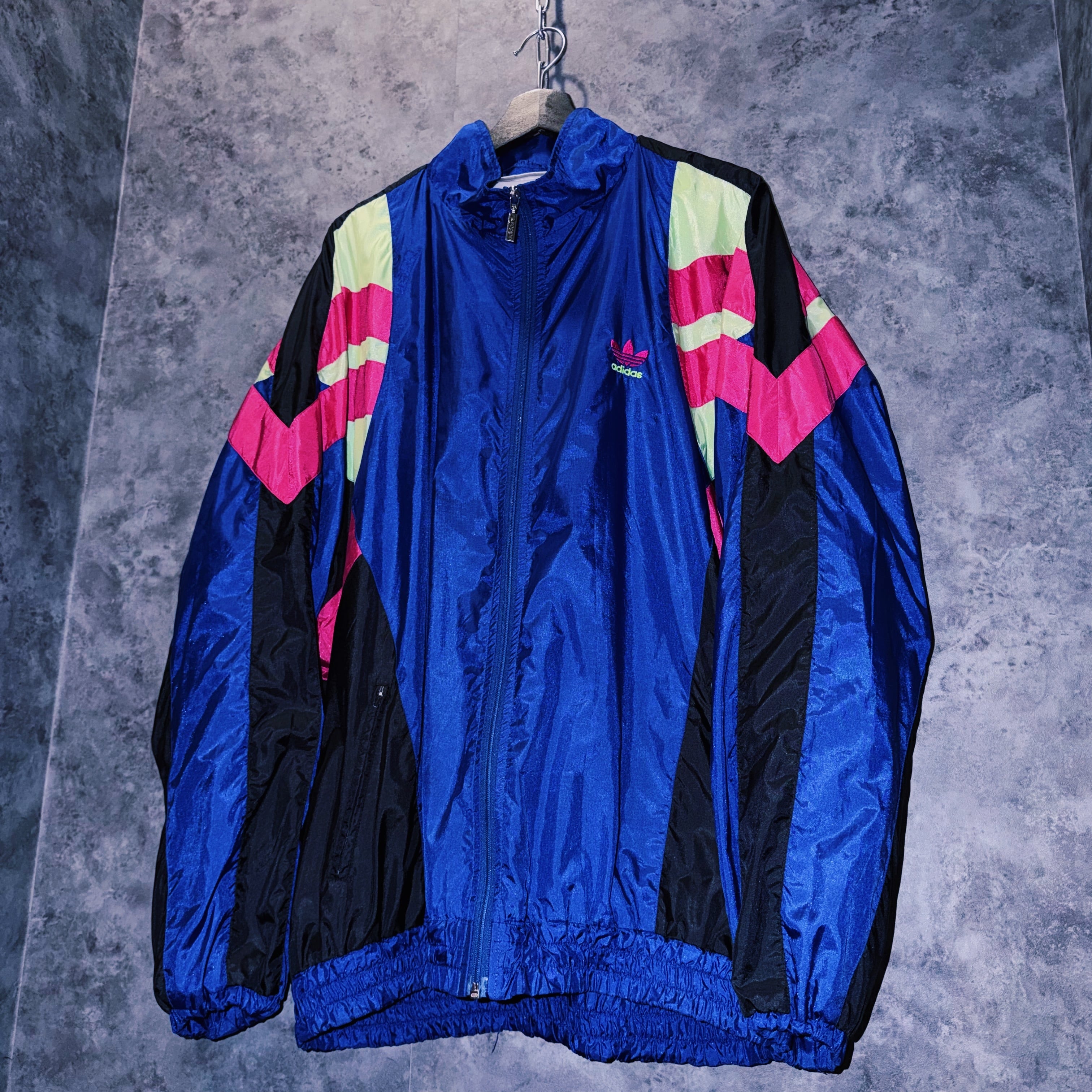 doppio】90's vintage “adidas” switching color design Nylon set up