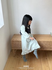 韓国子供服 / BANANA J / 26Autumn / レターリング ワッフルワンピース / 秋服 / キッズ *XS~JS*