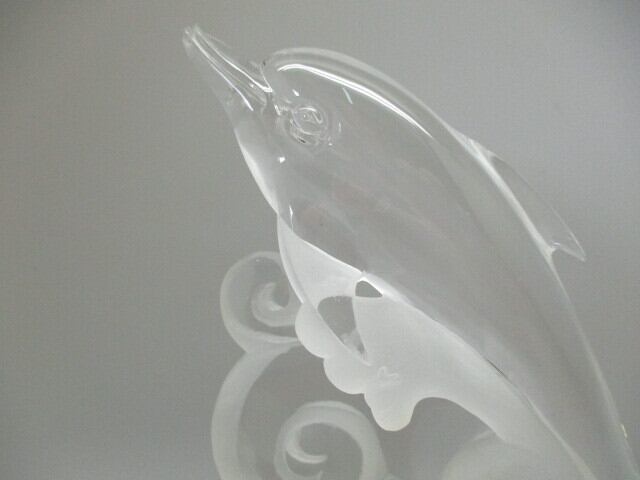 [送料無料]最高品質][超美品] 総高約32cm 最高品質天然水晶イルカ