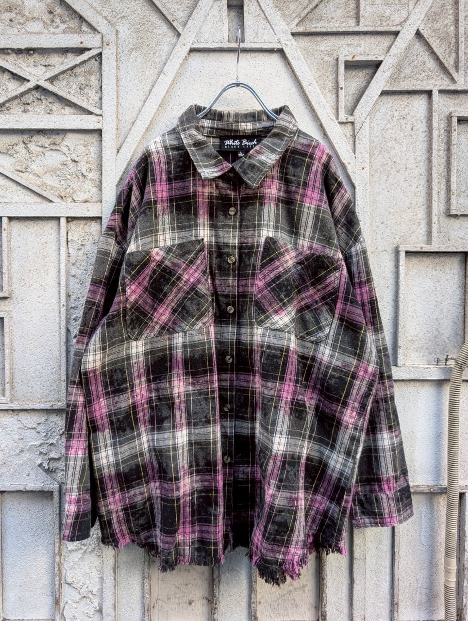 "WHITE BIRCH" damage check shirt