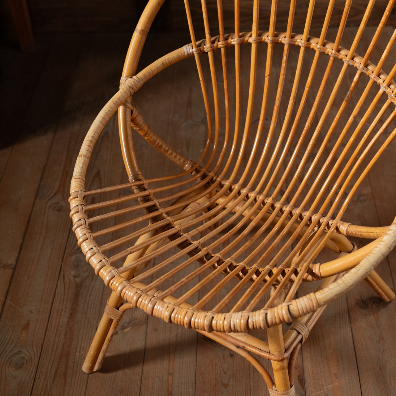 Rattan Chair / ラタン チェア〈椅子・ソファ・籐張り・店舗什器