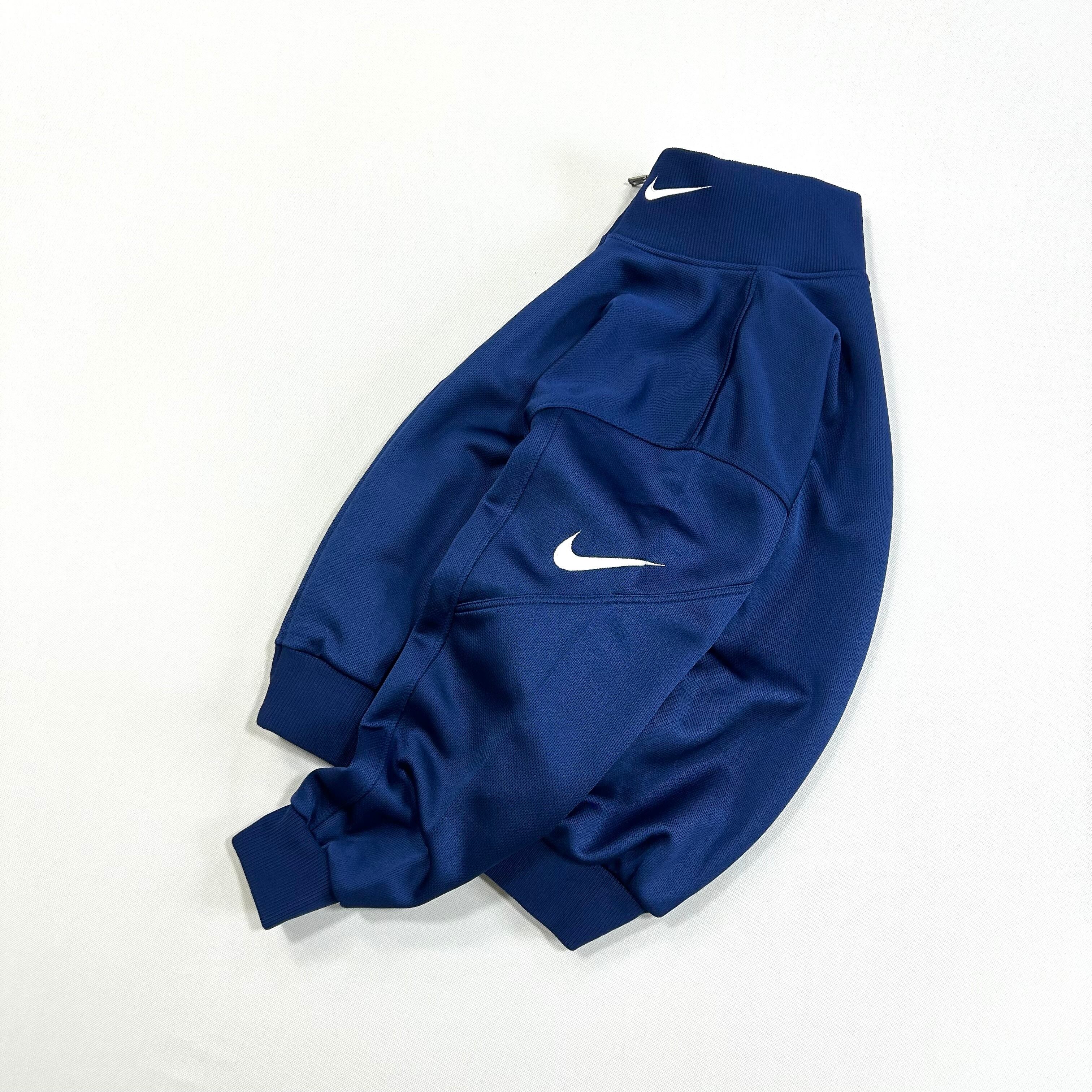 90s NIKE/ナイキ トラックジャケット メンズ M ネイビーブルー ジップ