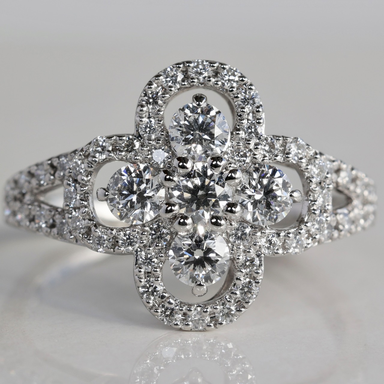 Pt900 ギンザタナカ 銀座田中 ダイヤモンド 0.75ct リング 