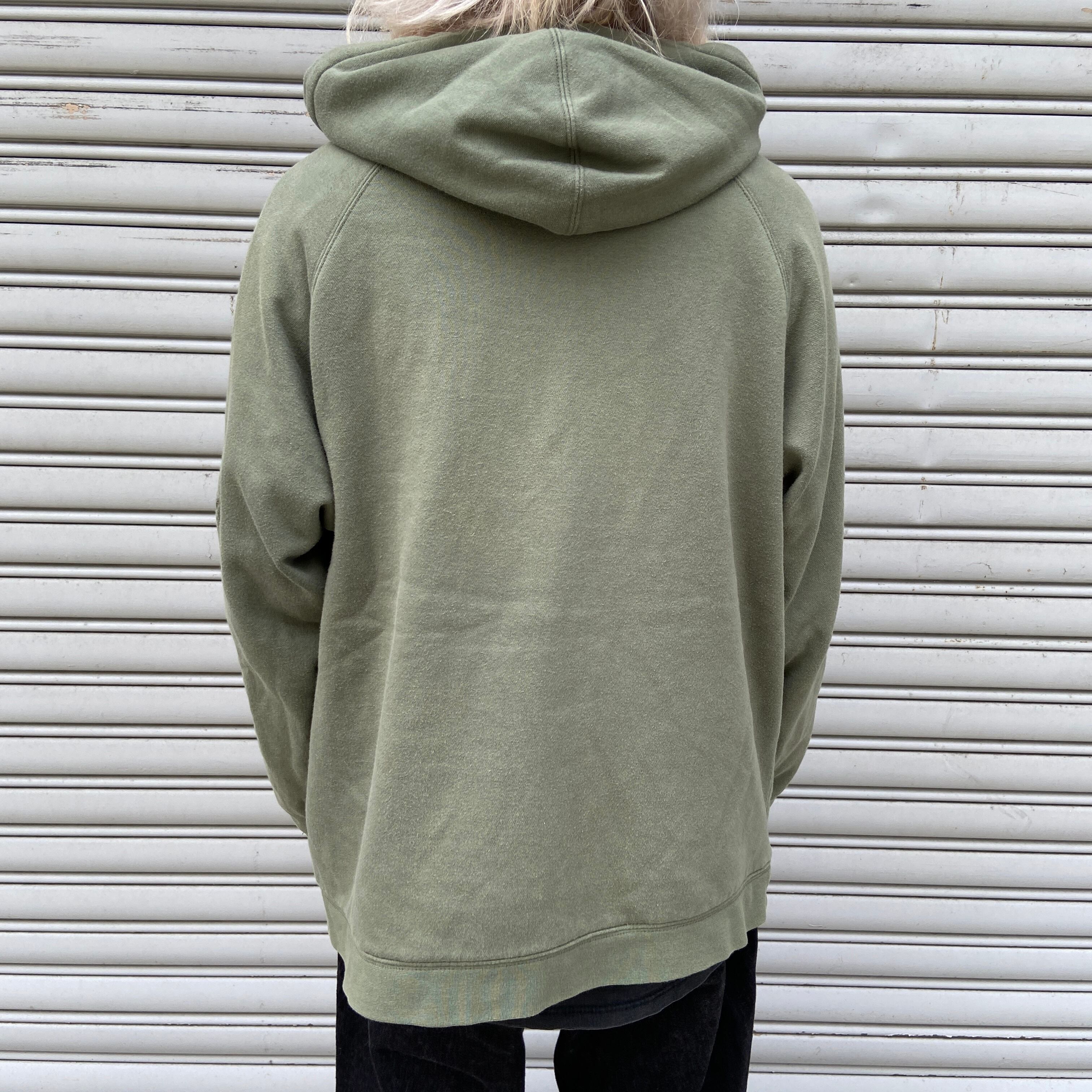 90s NIKE ナイキ ジップパーカー 肉厚 スウォッシュロゴ カーキ 90s NIKE ナイキ ジップパーカー 肉厚 スウォッシュロゴ カーキ