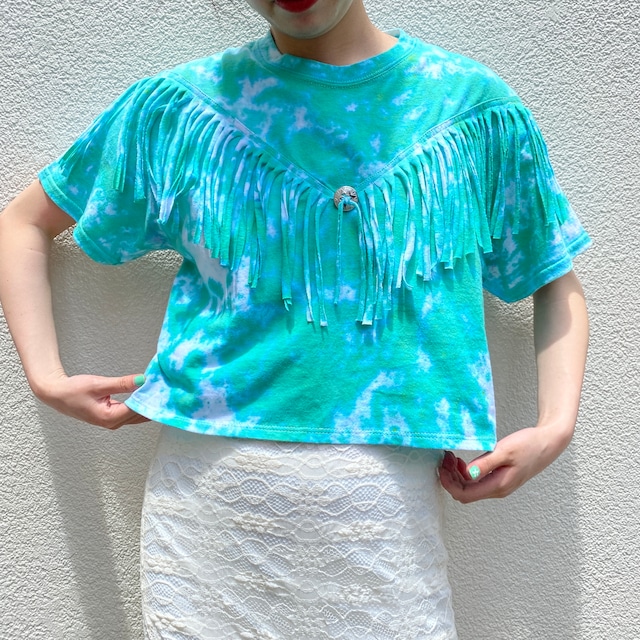 NUTTYオリジナル《RE DESIGN》FRINGE TEE <MARIN BLUE>