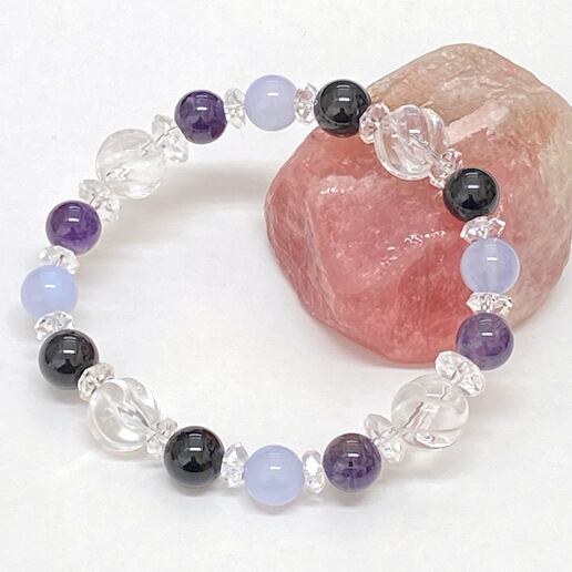 願い事ブレス／恋愛運／フローライト＆ローズクォーツ／恋愛のトラブル