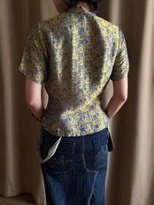 floral jacquard silk china shirt-5268-6