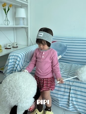 韓国子供服 / 26Autumn / 〖取寄〗pipi / キッチュプラケットTシャツ / ベビー服 / キッズ服 *XS~M*