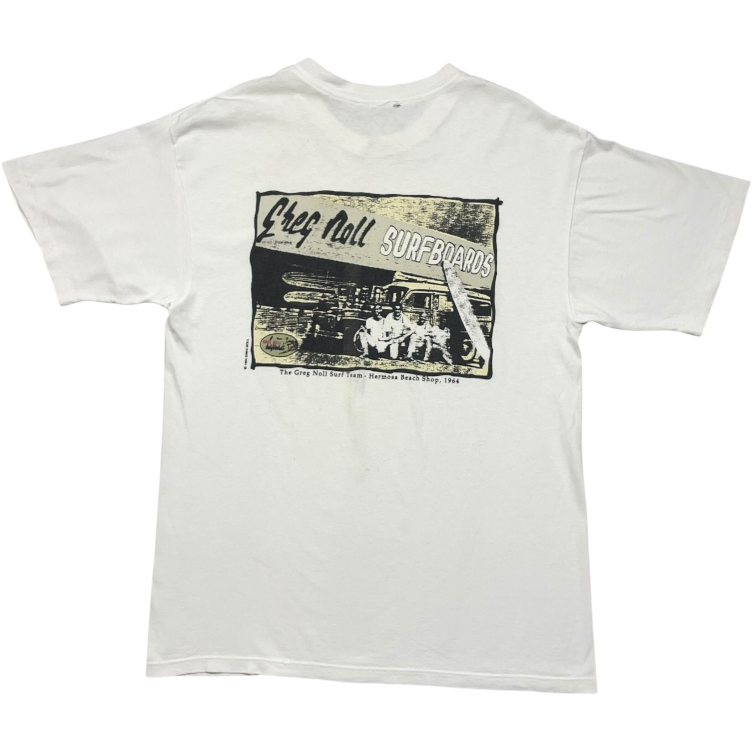 《XL》unknown Tシャツ 両面プリント サーフボード ホワイト シングルステッチ 90年代〜 no.7235