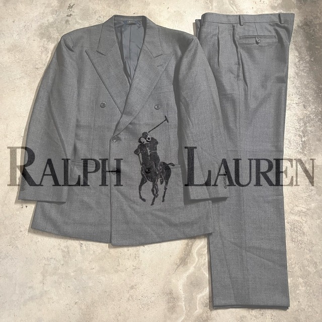 〖Chaps Ralph Lauren〗wool double setup suit /チャップス ラルフローレン ウール ダブル セットアップスーツ/xlsize/#0215