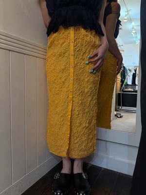 AcneStudios/ Vintage orange cloque  skirt . (O)