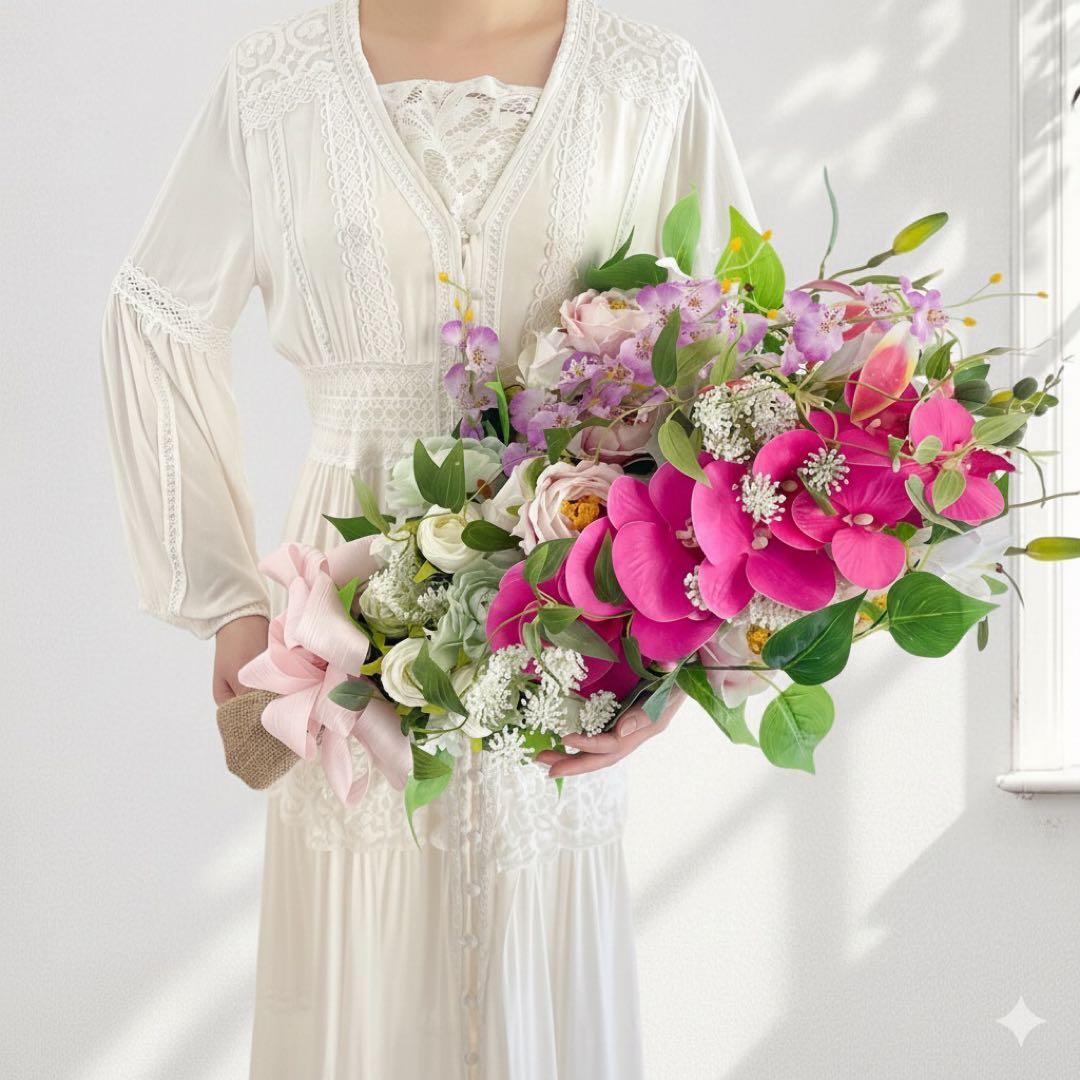 開店祝い・退職祝い・特別な贈り物に ─ 華やかロングスワッグアレンジメント 開店祝い・退職祝い・特別な贈り物に ─ 華やかロングスワッグ