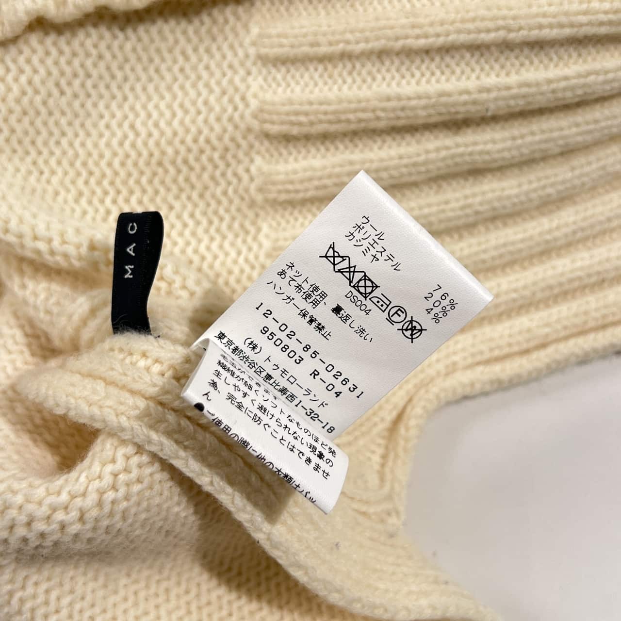 カシミヤ混 MACPHEE マカフィー タートルネック ウール ニット セーター M/ホワイト アイボリー 系 レディース