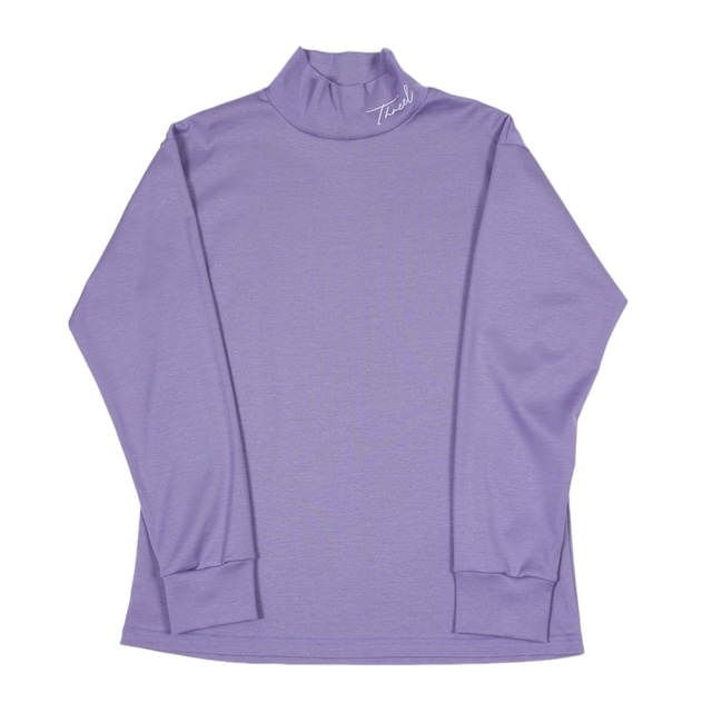 cursive Logo Mock Neck Long Sleeve PURPLE (TL010-CU)