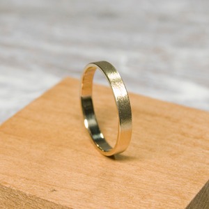 ブラスフラットリング 3.0mm幅 マット 3号～27号｜WKS FLAT RING 3.0 bs matte｜BRASS 真鍮 指輪 FA-195