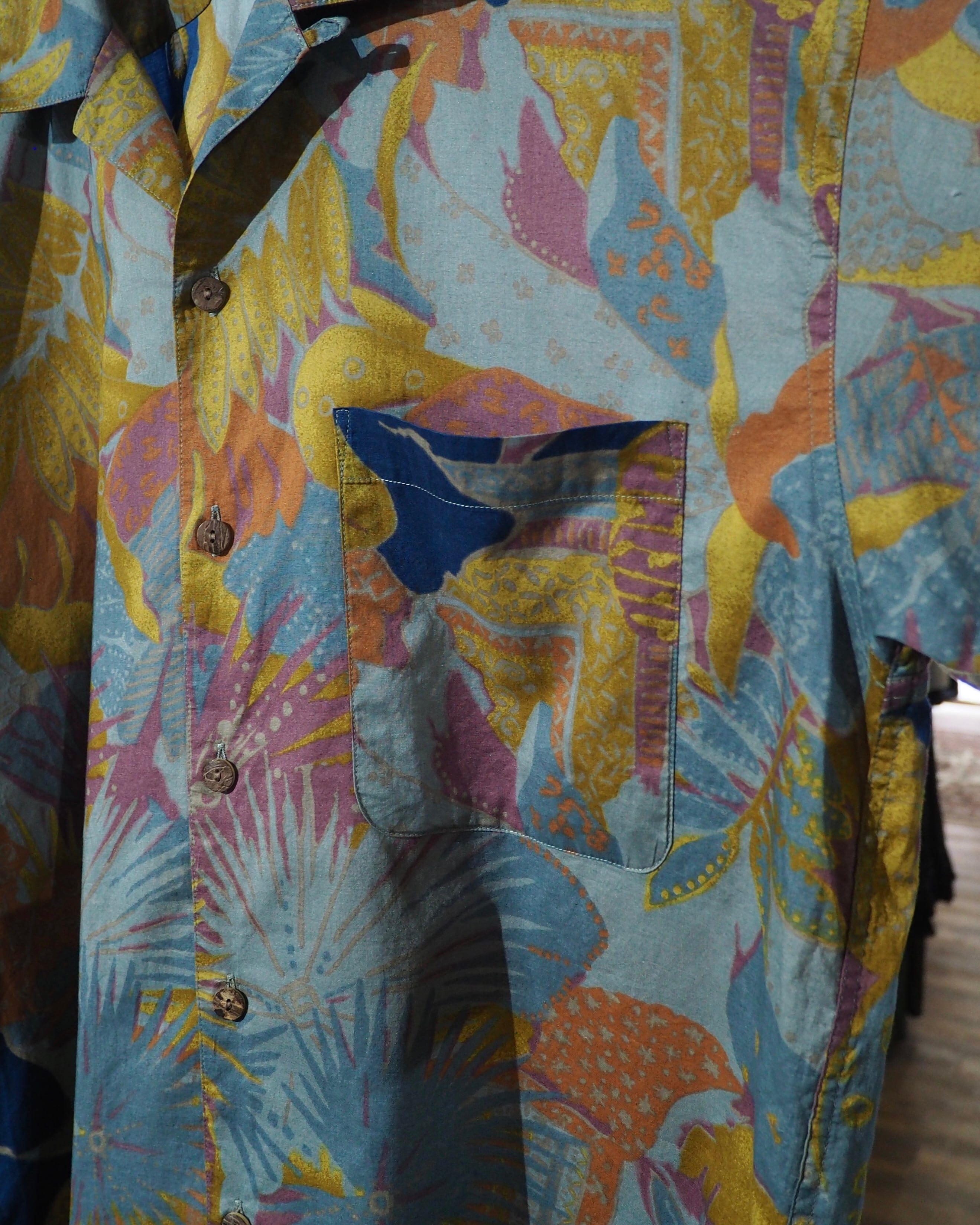 1980 - 90s ” LANVIN Studio ” vintage Open collar SS shirt