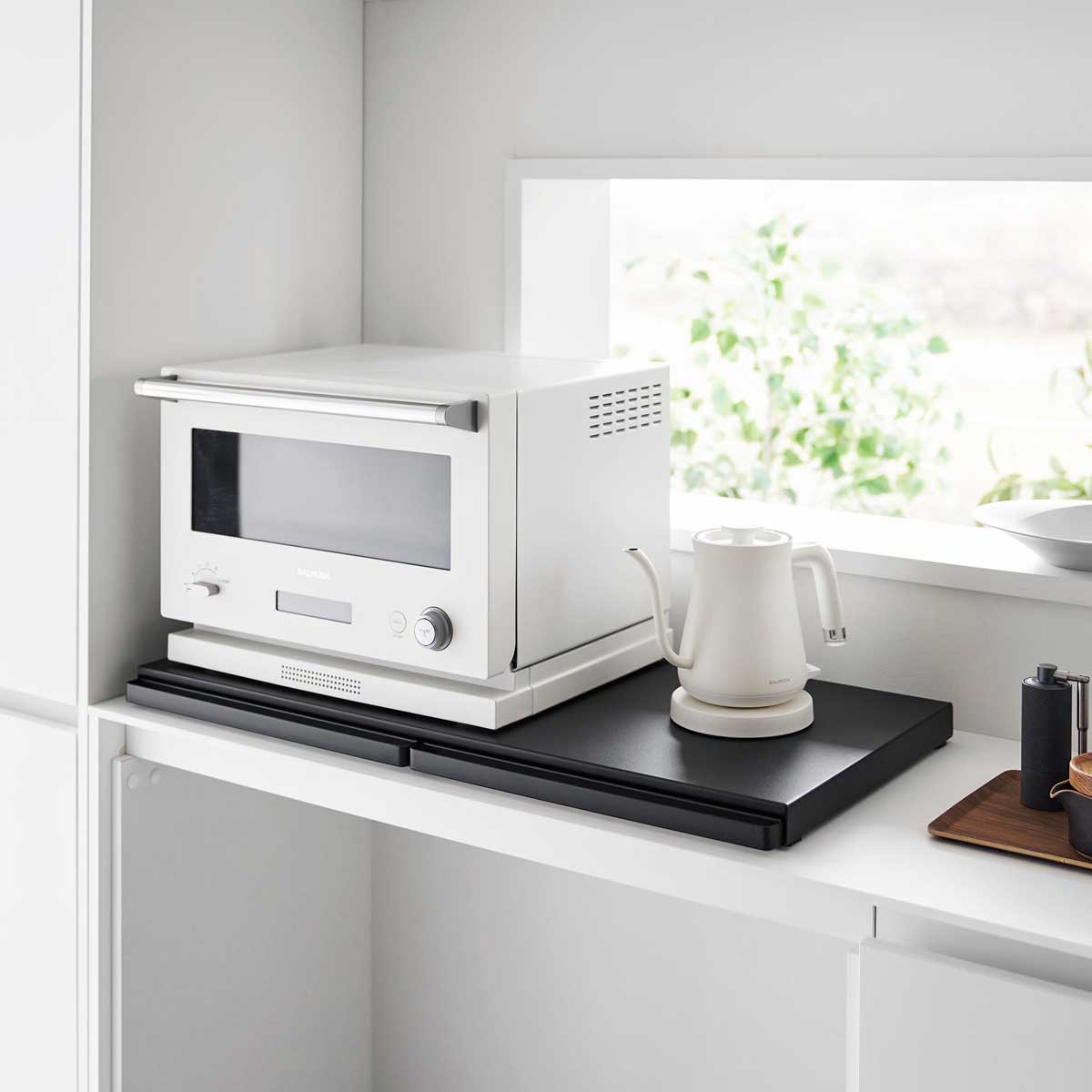 キッチンスライドテーブル 山崎実業 tower タワー キッチン家電下