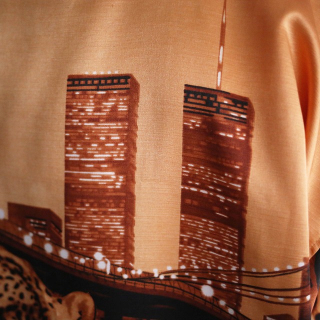 night city leopard pattern big h/s shirt