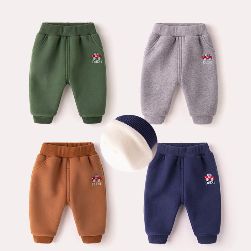 ベビープラスフリースパンツ秋と冬の男の子暖かいカジュアルパンツベビースポーツ Duduベイビー2982064969