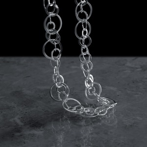 [egoistic series] multiple large and small flat circles necklace [tju SICA7] / Y2405BWN5287