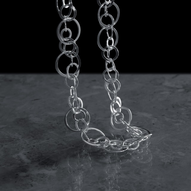 [egoistic series] multiple large and small flat circles necklace [tju SICA7] / Y2405BWN5287