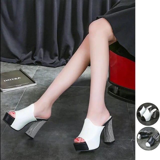 【日本倉庫即納】 サンダル レディース チャンキーヒール 歩きやすい 厚底サンダル ストーム