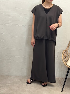 【CLOCHE】カットジョーゼットオーバーベスト
