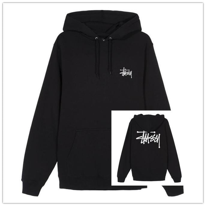 STUSSY ショーンフォント ホワイト パーカー Sサイズ  プルオーバー