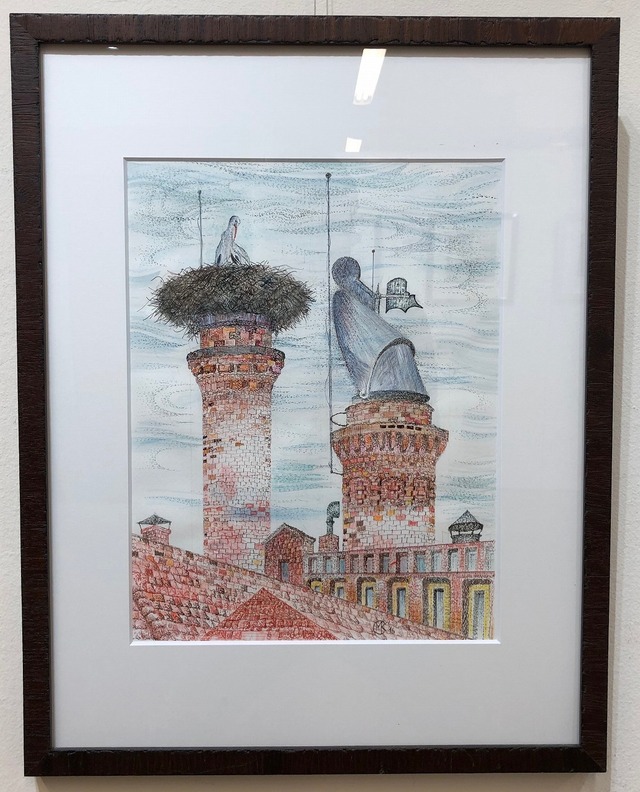 コウノトリのいる風景