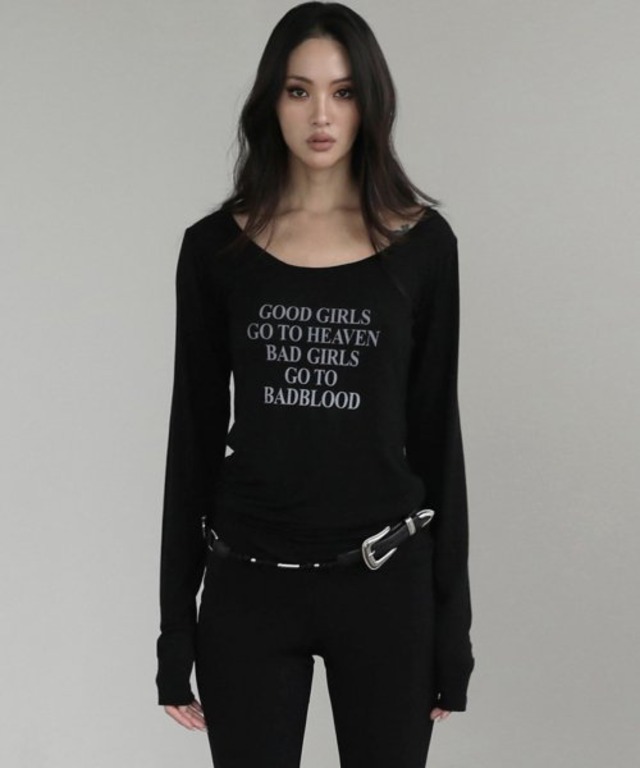 [BADBLOOD] Bad Girls Loose Fit Top - Black