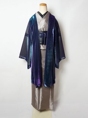 【即納品】Rumi Rock羽織　オーロラ　ピンク×グリーン　[ B1004 B1005]