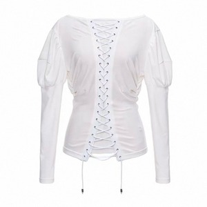 [YOSHUYUKI] vintage court strap white top