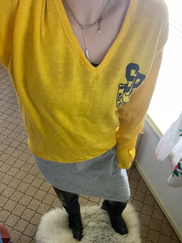 90s～ pure  white knit